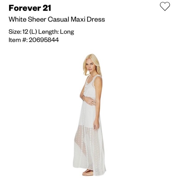 Forever 21 Sheer White Maxi Dress - Picture 4 of 12